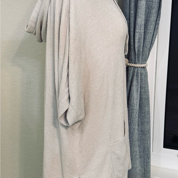 NEW Barefoot Dreams Cozy Chic Ultra Light Zip Up Hoodie In Stone L/XL - Picture 4 of 9